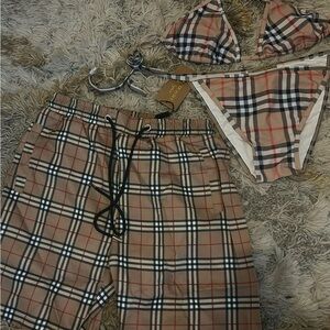Burberry, HIS and HER and swim Set